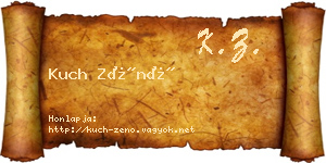 Kuch Zénó névjegykártya